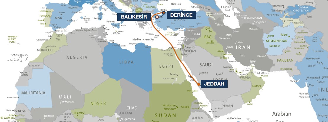 Balikesir, Turkey - Jeddah, Saudi Arabia
